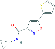 N-环丙基-5-(噻吩-2-基)异恶唑-3-甲酰胺,832115-62-5[Achem-block&brvbar;0.1g]