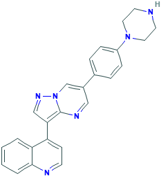 4-(6-(4-(哌嗪-1-基)苯基)吡唑并[1,5-a]嘧啶-3-基)喹啉,1062368-24-4[MCE¦Free Sample (0.1-0.5mg)]