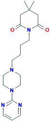 4,4-二甲基-1-(4-(4-(嘧啶-2-基)哌嗪-1-基)丁基)哌啶-2,6-二酮,83928-76-1[KEY ORGANICS¦100mg]