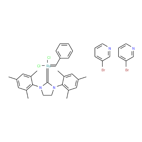 二氯[1,3-双(2,4,6-三甲基苯基)-2-咪唑烷亚基](亚苄基)双(3-溴吡啶)钌(II),900169-53-1[alfa&brvbar;250mg]