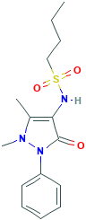 N-(1,5-二甲基-3-羰基-2-苯基-2,3-二氢-4-吡唑基)丁烷-1-磺酰胺,895767-41-6[KEY ORGANICS¦250mg]