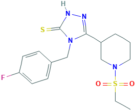 5-[1-(乙磺酰基)哌啶-3-基]-4-(4-氟苄基)-4H-1,2,4-三唑-3-硫醇,932807-07-3[Matrix¦500mg]