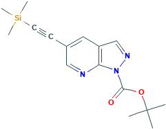 叔-丁基 5-((三甲基硅烷基)乙炔基)-1H-吡唑并[3,4-b]吡啶-1-羧酸酯,1305325-05-6[Matrix¦250mg]