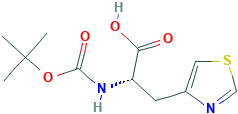 (S)-2-((叔丁氧基羰基)氨基)-3-(噻唑-4-基)丙酸,119434-75-2[Key Organics¦250mg]