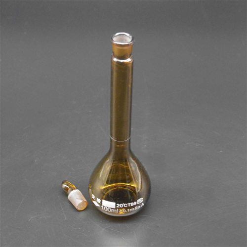 棕量瓶当量瓶、茶量瓶、容量瓶、棕色容量瓶 100ML A/个[大包装150|中包装10]