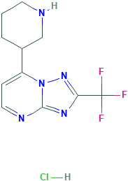 7-哌啶-3-基-2-三氟甲基-[1,2,4]-三唑并[1,5-a]嘧啶 盐酸盐,1185134-92-2[MATRIX¦1g]
