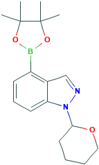 1-(四氢-2H-吡喃-2-基)-4-(4,4,5,5-四甲基-1,3,2-二噁硼烷-2-基)-1H-吲唑,956388-05-9[乐研¦250mg]