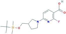 6-(3-((叔-丁基二甲基硅烷氧基)甲基)-吡咯烷-1-基)-2-氟烟酸,1228666-21-4[TRC¦10mg]