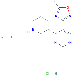 5-(5-甲基-[1,2,4]恶二唑-3-基)-4-哌啶-3-基-嘧啶 二盐酸盐,1361116-61-1[Matrix¦250mg]
