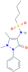 N-(1,5-二甲基-3-羰基-2-苯基-2,3-二氢-4-吡唑基)丁烷-1-磺酰胺,895767-41-6[KEY ORGANICS&brvbar;1g]