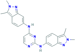N2,N4-双(2,3-二甲基-2H-吲唑-6-基)-2,4-嘧啶二胺,1226499-98-4[trc¦50mg]