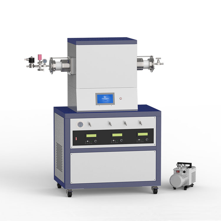 1500℃单温区3路质量供气低真空CVD系统CY-T1500-60IT-3Z-LV系列