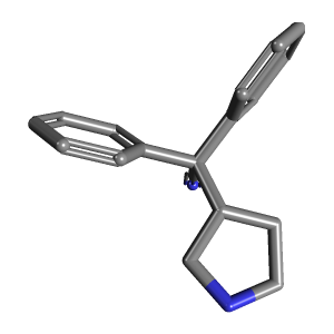 吡咯烷_乙腈(C18H18N2),CAS 133099-12-4,「源叶」R11010789-100mg C18H18N2_3D图