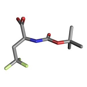 三氟_丁酸(C9H14F3NO4),CAS 207118-08-9,「Fluorochem」R11043389-1g C9H14F3NO4_3D图