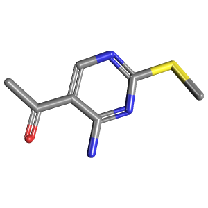 1-(4-氨基-2-甲基磺胺基-嘧啶-5-Yl)-乙酮,CAS 352328-55-3,「源叶」A11183013-1g C7H9N3OS_3D图