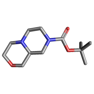 恶嗪-羧酸叔丁酯(C12H22N2O3),CAS 1630906-78-3,「源叶」H112756686-500mg C12H22N2O3_3D图