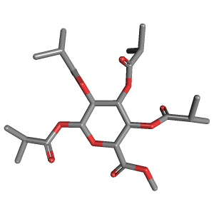 1,2,3,4-四邻异丁基-β-d-葡萄糖吡喃甲酸甲酯,CAS 150607-94-6,「源叶」M11306344-1g C23H36O11_3D图