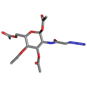 叠氮基乙酰氨基葡萄糖_乙酰制备(C16H22N4O10),CAS 98924-81-3报价,「源叶」A11495687-250mg C16H22N4O10_3D图