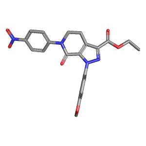 四氢_羧酸乙酯阿哌沙班杂质制备(C22H20N4O6),CAS 536759-91-8报价,「源叶」E11711790-250mg C22H20N4O6_3D图