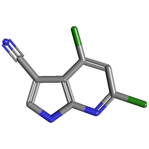 吡咯_碳腈(C8H3Cl2N3),CAS 1632368-33-2,「安耐吉」D117653305-5g C8H3Cl2N3_3D图
