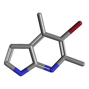 二甲基_吡啶(C9H9BrN2),CAS 1427503-04-5,「Fluorochem」B117704463-1g C9H9BrN2_3D图