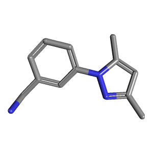 苄基_胺(C12H15N3),CAS 1185056-93-2,「Fluorochem」D11816505-10g C12H15N3_3D图