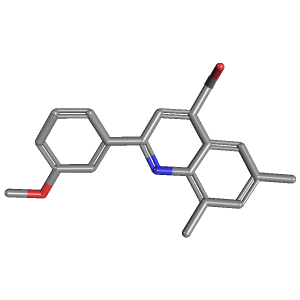 甲氧基苯基-羧酸(C19H17NO3),CAS 492997-60-1,「Fluorochem」M1229770-10g C19H17NO3_3D图