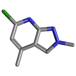 吡唑_吡啶(C8H8ClN3),CAS 63725-54-2,「Fluorochem」C12580464-5g C8H8ClN3_3D图