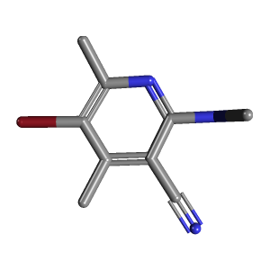 二甲基吡啶-腈(C10H12BrN3),CAS 2095409-83-7,「Fluorochem」B126850253-500mg C10H12BrN3_3D图