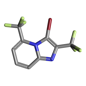 咪唑并_吡啶(C9H3BrF6N2),CAS 2102410-94-4,「Fluorochem」B129606158-250mg C9H3BrF6N2_3D图