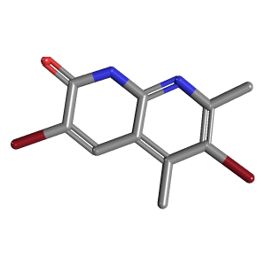 萘吡啶_醇(C10H8Br2N2O),CAS 2140316-48-7,「Fluorochem」D131701565-250mg C10H8Br2N2O_3D图