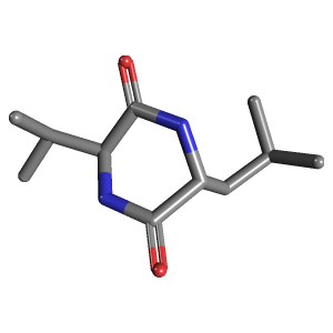3-异丙基-6-(2-甲基-丙基)-2,5-哌嗪二酮,CAS 5625-50-3,「源叶」I138543-10mg C11H20N2O2_3D图
