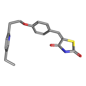 乙基_噻唑烷二酮吡咯列酮烯制备(C19H18N2O3S),CAS 144809-28-9报价,「麦克林」E14211277-500mg C19H18N2O3S_3D图