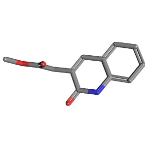 2-(2-氧代-1,2-二氢喹啉-3-Yl)乙酸甲酯,CAS 156496-39-8,「毕佳索」M14971453-1g C12H11NO3_3D图