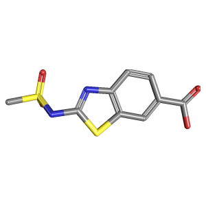 氨基_羧酸(C9H8N2O4S2),CAS 929970-09-2,「Fluorochem」M16419374-1g C9H8N2O4S2_3D图