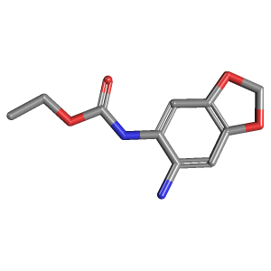 苯并二氧基-氨基甲酸乙酯(C10H12N2O4),CAS 936074-68-9,「Fluorochem」E16767457-1g C10H12N2O4_3D图
