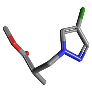 吡唑-甲基丙酸甲酯(C8H11ClN2O2),CAS 1005650-86-1,「Fluorochem」M17024544-1g C8H11ClN2O2_3D图