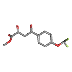 苯基-二氧代丁酸甲酯(C12H10F2O5),CAS 832738-26-8,「Fluorochem」M17024669-5g C12H10F2O5_3D图