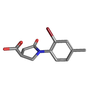 甲基苯基-羧酸(C12H12BrNO3),CAS 1016750-76-7,「Fluorochem」B18070775-1g C12H12BrNO3_3D图