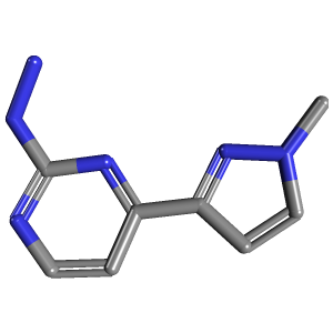 甲基_嘧啶(C8H10N6),CAS 1006322-90-2,「Fluorochem」H19614632-5g C8H10N6_3D图