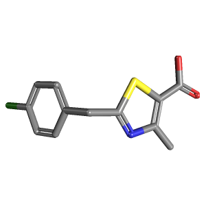 噻唑_羧酸(C12H10ClNO2S),CAS 938001-17-3,「Fluorochem」C19616737-1g C12H10ClNO2S_3D图