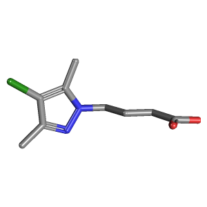 吡唑_丁酸(C9H13ClN2O2),CAS 1006453-09-3,「Fluorochem」C19620050-5g C9H13ClN2O2_3D图
