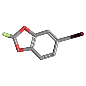 二氟苯并-二恶英(C8H5BrF2O2),CAS 68119-30-2,「Fluorochem」B20311383-1g C8H5BrF2O2_3D图