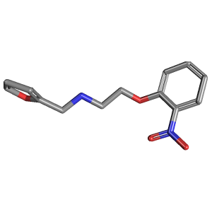 硝基苯氧基-乙胺(C13H14N2O4),CAS 91807-47-5,「Fluorochem」N2060246-5g C13H14N2O4_3D图