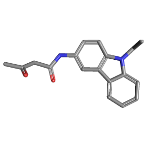 咔唑-氧代丁酰胺(C18H18N2O2),CAS 331713-74-7,「Fluorochem」N2063721-1g C18H18N2O2_3D图