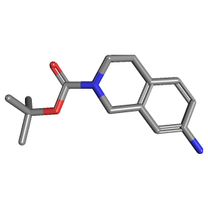 氨基_四氢异喹啉甲酸叔丁酯制备(C14H20N2O2),CAS 171049-41-5报价,「Fluorochem」T22061016-250mg C14H20N2O2_3D图