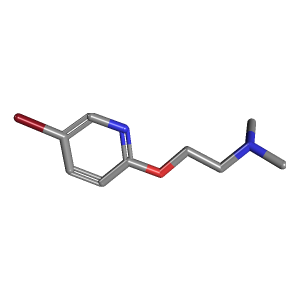 2-((5-溴吡啶-2-基)氧)-N_N-二甲基乙胺制备(C9H13BrN2O),CAS 212961-35-8报价,「源叶」B23299638-1g C9H13BrN2O_3D图