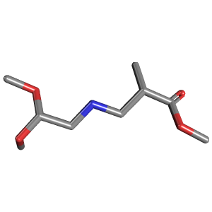 二甲氧基乙基-甲基丙酸甲酯(C9H19NO4),CAS 1221346-16-2,「Fluorochem」M23573238-10g C9H19NO4_3D图