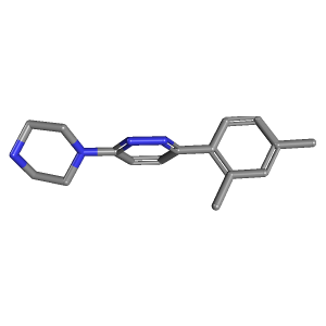 二甲基苯-吡啶(C16H20N4),CAS 933731-19-2,「Fluorochem」D24252629-2g C16H20N4_3D图