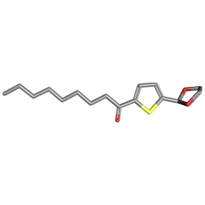 二氧杂环己烷-噻吩辛基酮(C16H24O3S),CAS 898771-94-3,「Fluorochem」D24723438-1g C16H24O3S_3D图